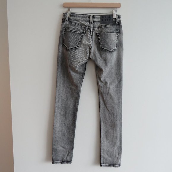 KILL CITY CONSPIRATORS Faded Black Low Rise Y2K Skinny Jeans - Size US 27 - Picture 9 of 15